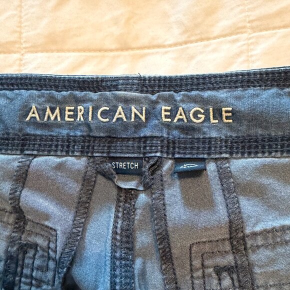 American Eagle Baggy Jogger Cargo Pants (Denim) - Picture 4 of 5